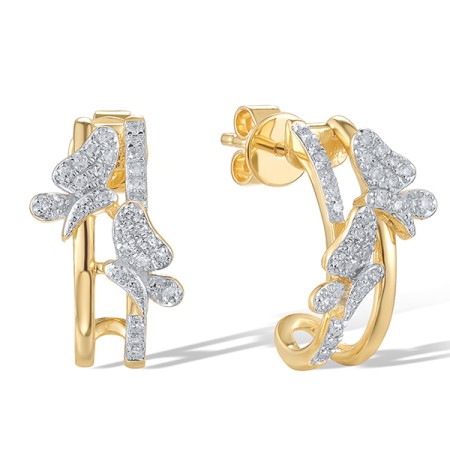 14KYW Earrings Diamond (E321211DIA14KYW)