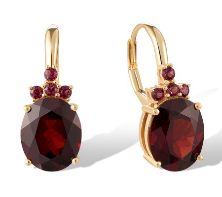 14KY Earrings Garnet,Rhodolite Garnet (E321255GRG14KY)