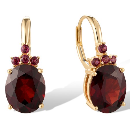 14KY Earrings Garnet,Rhodolite Garnet (E321255GRG14KY)