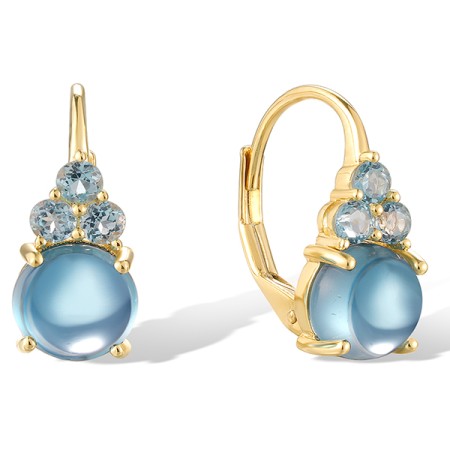 14KY Earrings Blue Topaz (Swiss Blue),London Blue Topaz (E321257BLL14KY)