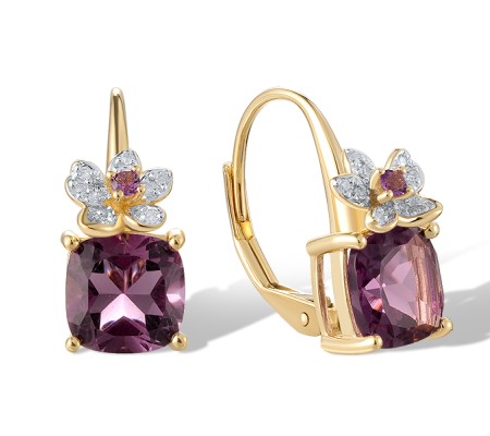 14KYW Earrings Amethyst,Diamond (E321271AME14KYW)