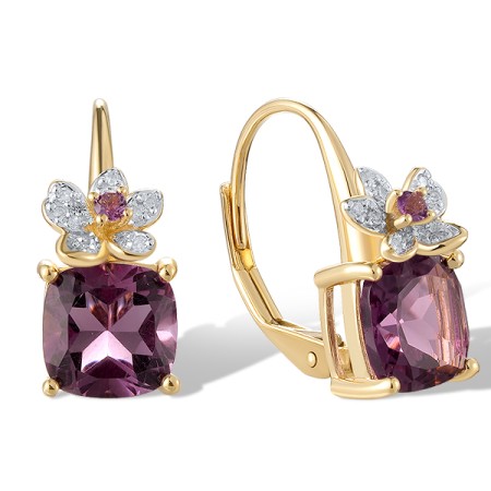 14KYW Earrings Amethyst,Diamond (E321271AME14KYW)