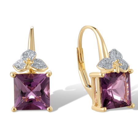 14KYW Earrings Diamond,Amethyst (E321273AME14KYW)
