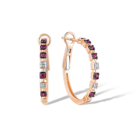 14KRWB Earrings Diamond,Ruby (E321284RUY14KRWB)