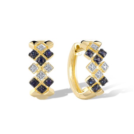 14KYWB Earrings Blue Sapphire,Diamond (E321285SAP14KYWB)