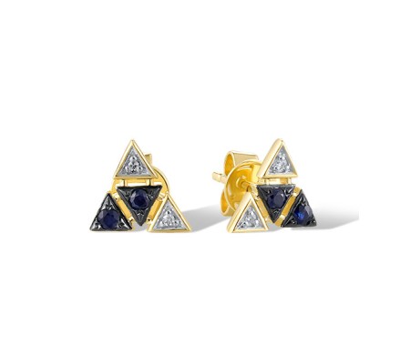 14KYWB Earrings Blue Sapphire,Diamond (E321288SAP14KYWB)