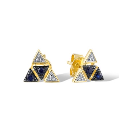 14KYWB Earrings Blue Sapphire,Diamond (E321288SAP14KYWB)