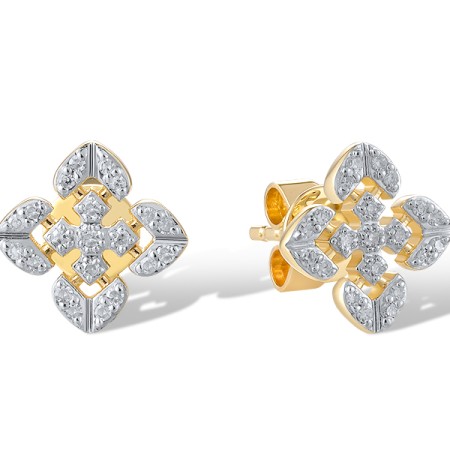 14KYW Earrings Diamond (E321293DIA14KYW)