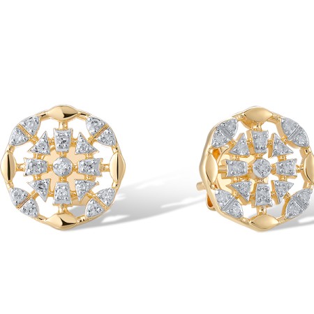 14KYW Earrings Diamond (E321294DIA14KYW)