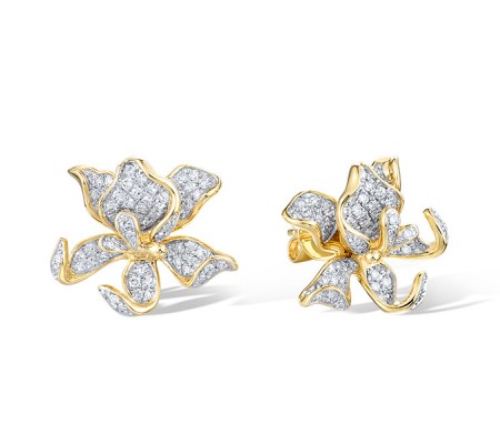 14KYW Earrings Diamond (E321447DIA14KYW)