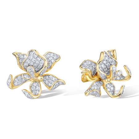 14KYW Earrings Diamond (E321447DIA14KYW)