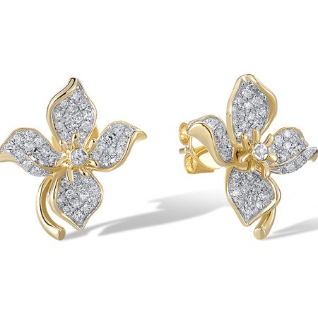14KYW Earrings Diamond (E321448DIA14KYW)