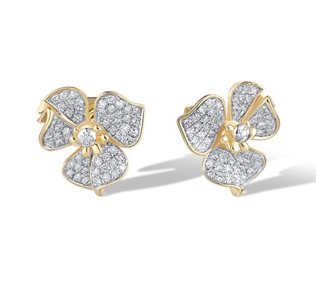 14KYW Earrings Diamond (E321449DIA14KYW)