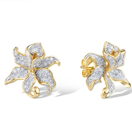 14KYW Earrings Diamond (E321450DIA14KYW)
