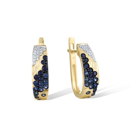 14KYWB Earrings Blue Sapphire,Diamond (E321474SAP14KYWB)