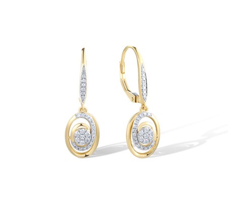 14KYW Earrings Diamond (E321487DIA14KYW)