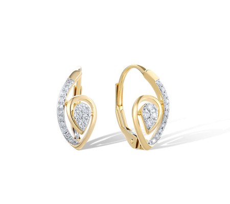 14KYW Earrings Diamond (E321489DIA14KYW)