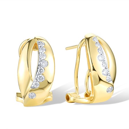 14KYW Earrings Diamond (E321500DIA14KYW)