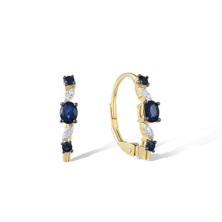 14KYWB Earrings Blue Sapphire,Diamond (E321511SAP14KYWB)
