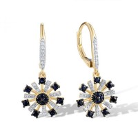 14KYWB Earrings Blue Sapphire,Diamond (E321516SAP14KYWB)