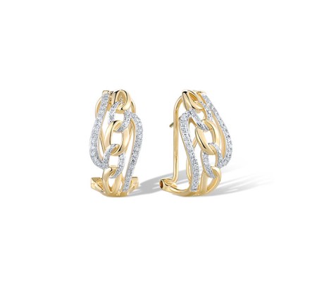 14KYW Earrings Diamond (E321520DIA14KYW)