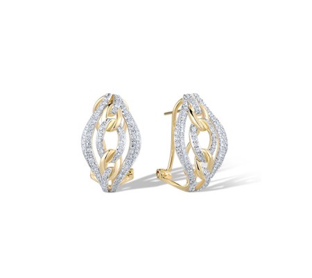 14KYW Earrings Diamond (E321522DIA14KYW)