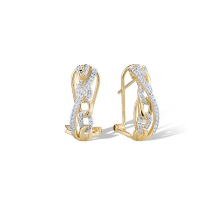 14KYW Earrings Diamond (E321523DIA14KYW)