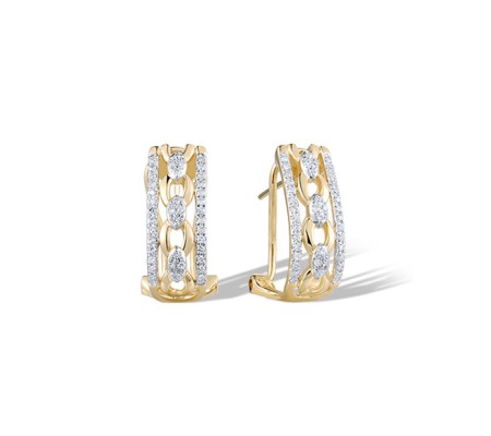 14KYW Earrings Diamond (E321524DIA14KYW)