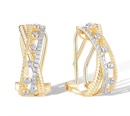 14KYW Earrings Diamond (E321534DIA14KYW)