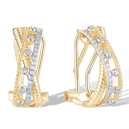 14KYW Earrings Diamond (E321534DIA14KYW)