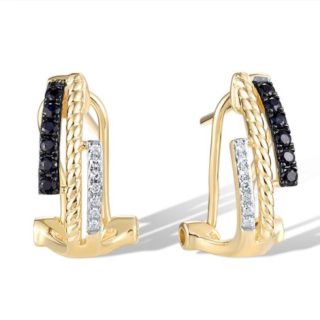 14KYWB Earrings Blue Sapphire,Diamond (E321537SAP14KYWB)