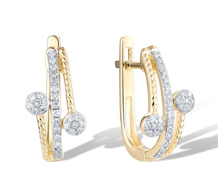 14KYW Earrings Diamond (E321538DIA14KYW)