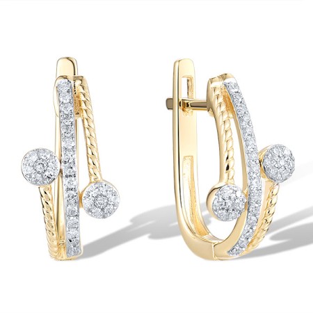 14KYW Earrings Diamond (E321538DIA14KYW)