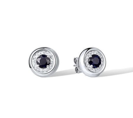 14KW Earrings Blue Sapphire,Diamond (E321588SAP14KW)