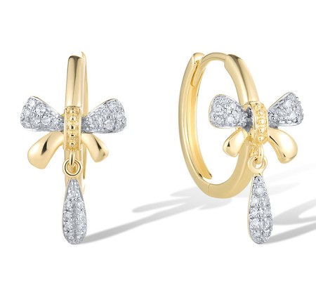 14KYW Earrings Diamond (E321598DIA14KYW)