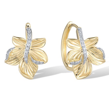 14KYW Earrings Diamond (E321601DIA14KYW)