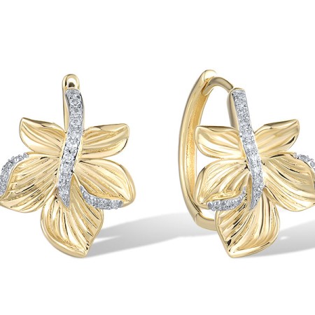 14KYW Earrings Diamond (E321601DIA14KYW)