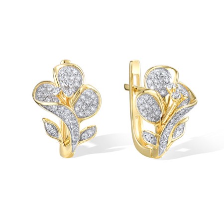 14KYW Earrings Diamond (E321609DIA14KYW)