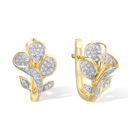 14KYW Earrings Diamond (E321609DIA14KYW)