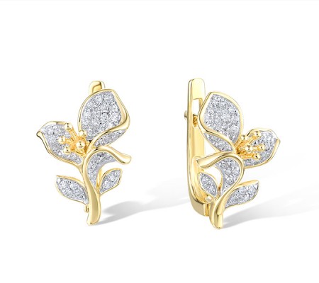 14KYW Earrings Diamond (E321610DIA14KYW)