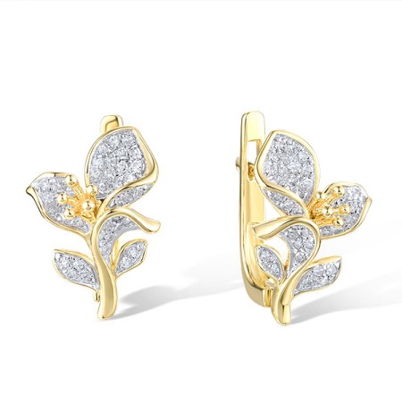 14KYW Earrings Diamond (E321610DIA14KYW)