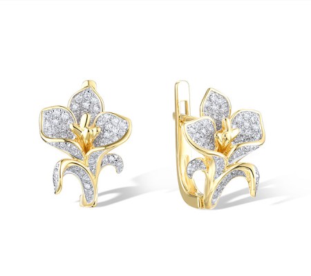 14KYW Earrings Diamond (E321611DIA14KYW)