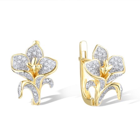14KYW Earrings Diamond (E321611DIA14KYW)