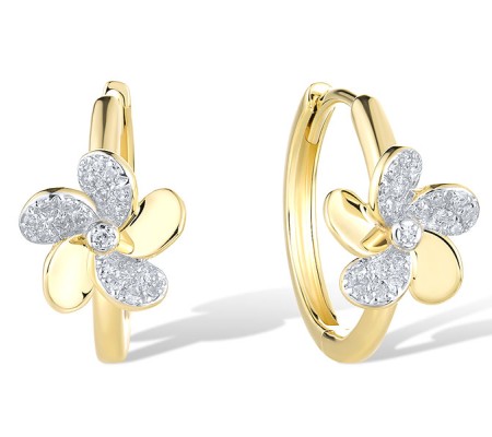 14KYW Earrings Diamond (E321665DIA14KYW)