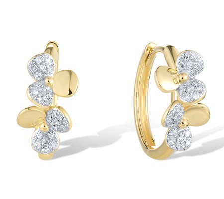 14KYW Earrings Diamond (E321668DIA14KYW)