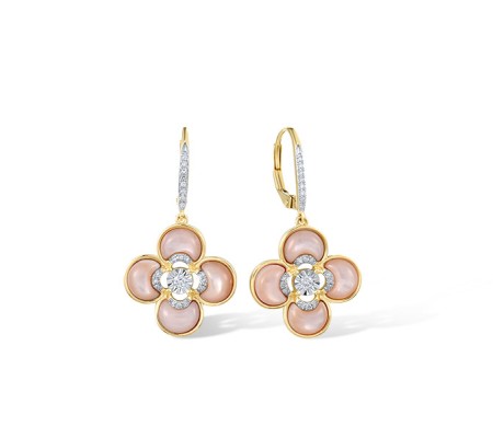 14TT Earrings Diamond,Pink Shell (E321708PMP14TT)