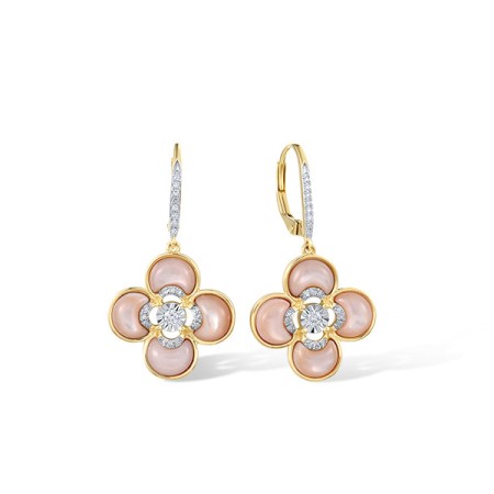 14TT Earrings Diamond,Pink Shell (E321708PMP14TT)