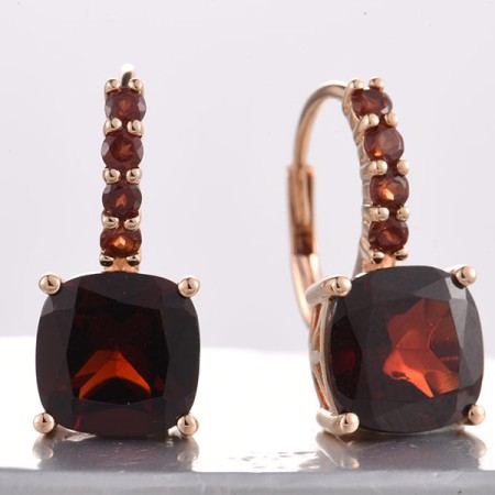 14KR Earrings Garnet (E321747GAN14KR)