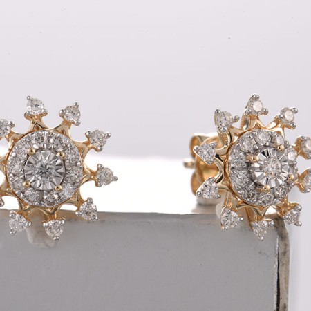 14TT Earrings Diamond (E321824DIA14TT)