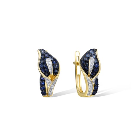 14KYWB Earrings Blue Sapphire,Diamond (E321864SAP14KYWB)
